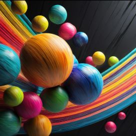 Objects animating in a timeline.