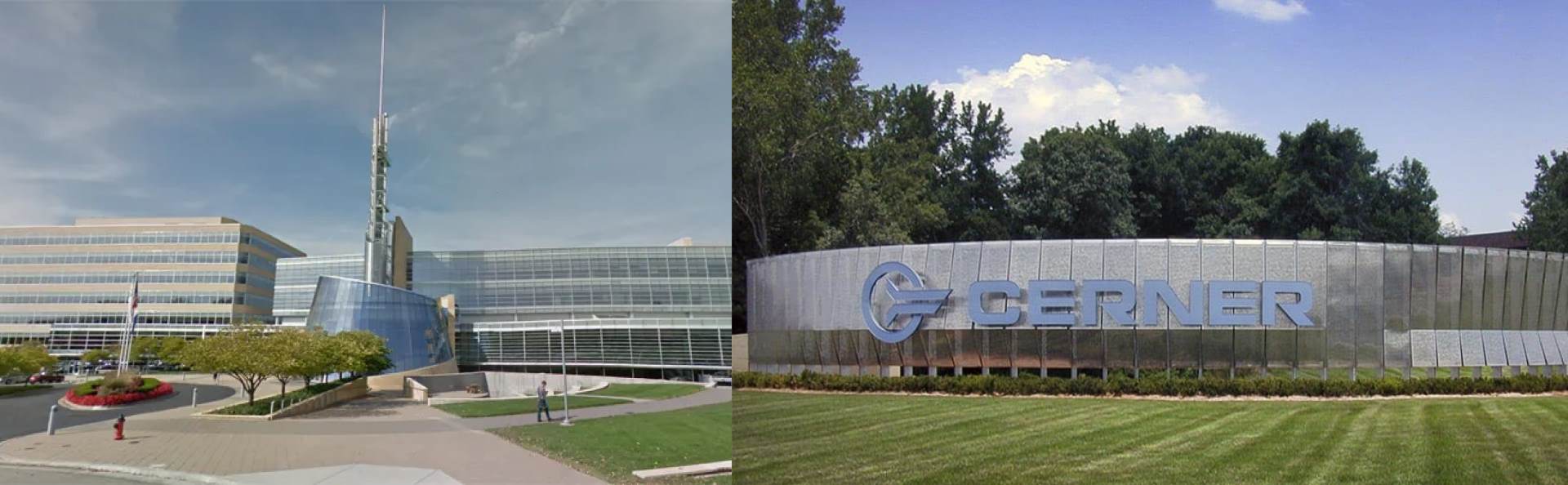 Cerner Corporation World Headquarters sign.