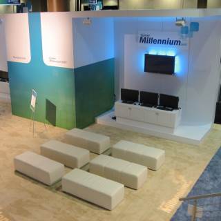 Cerner tradeshow group learning station.