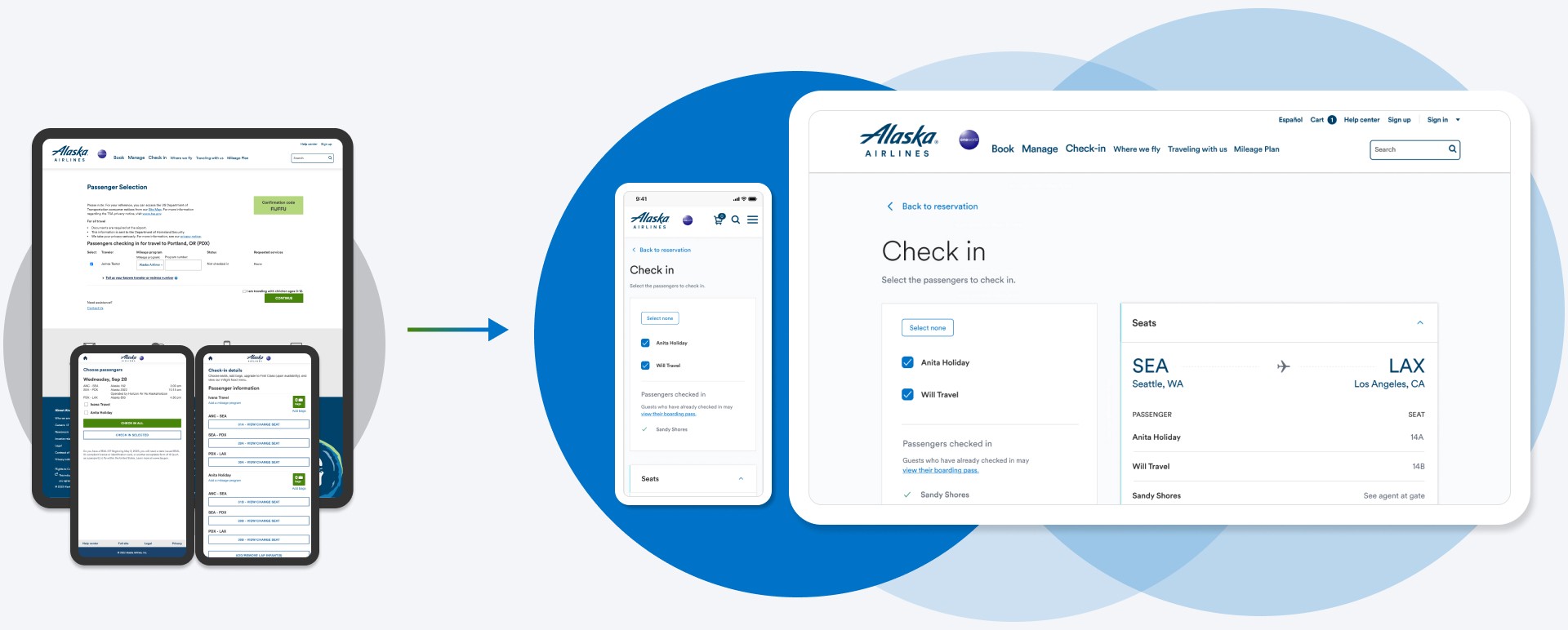 Legacy styles vs. updated design.