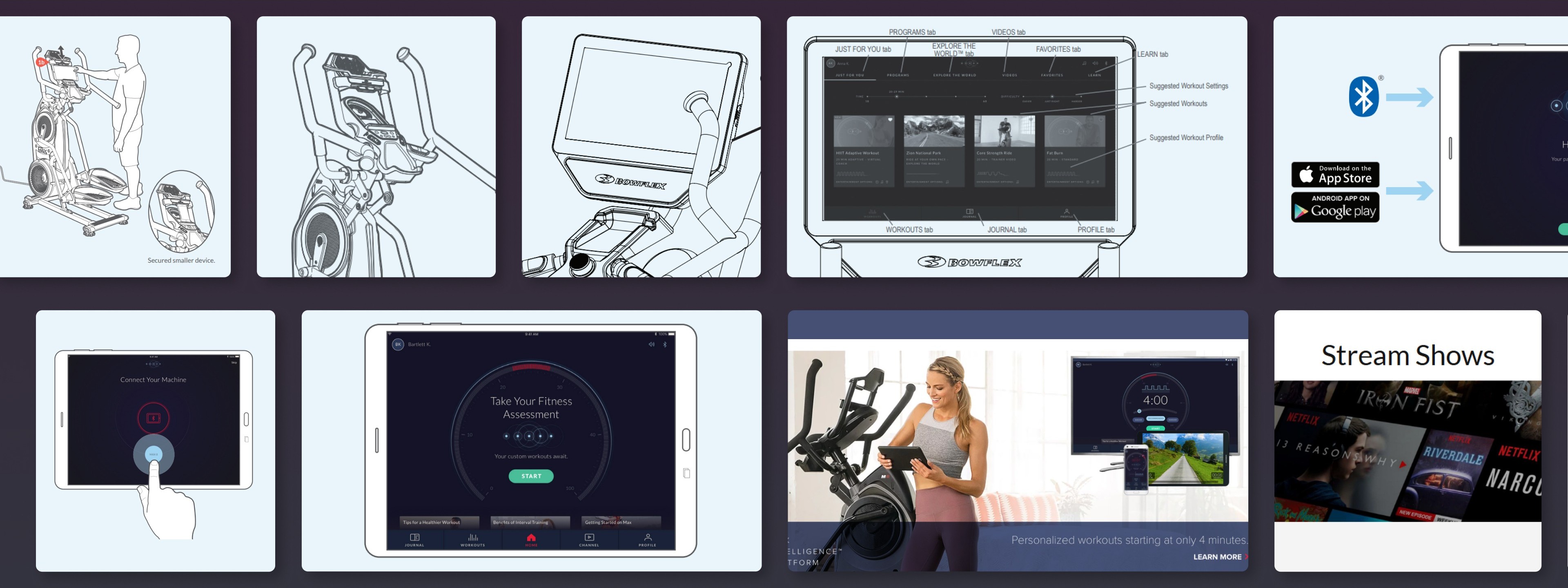 JRNY and Max Trainer concepts.