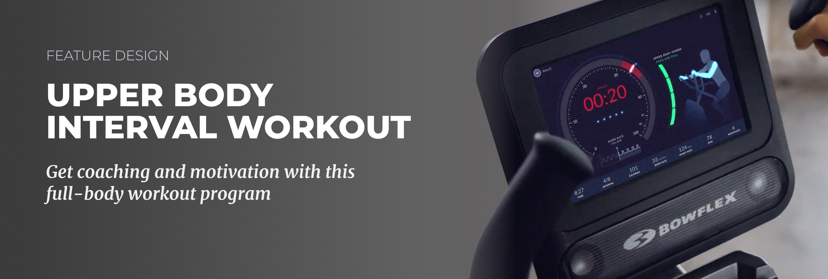 Upper Body Interval Workout. Get coaching and motivation with this full-body workout program.