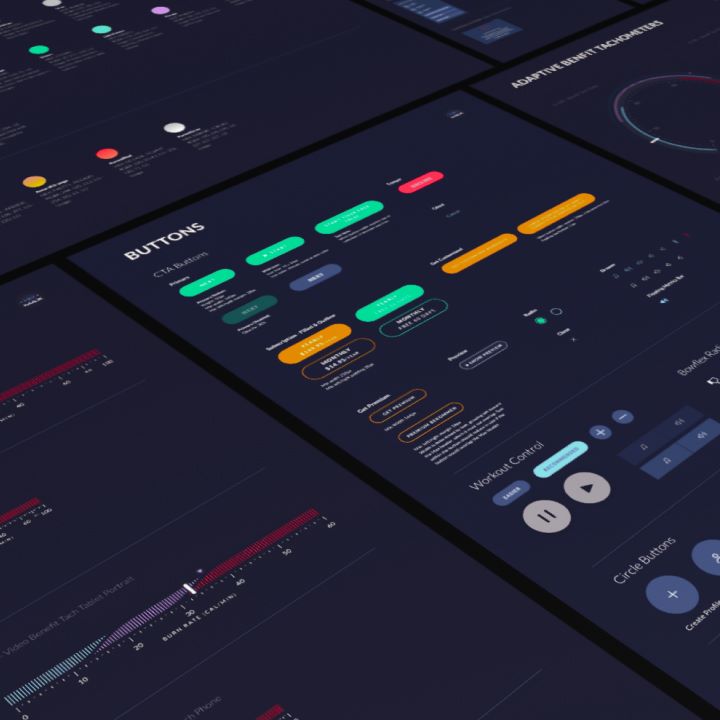 Fitness product UI design. 